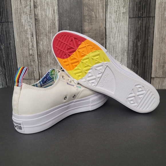 Converse Chuck Taylor All-Star Lift Low LGBT Men's 10 -Women's 12 Rainbow - Picture 7 of 10